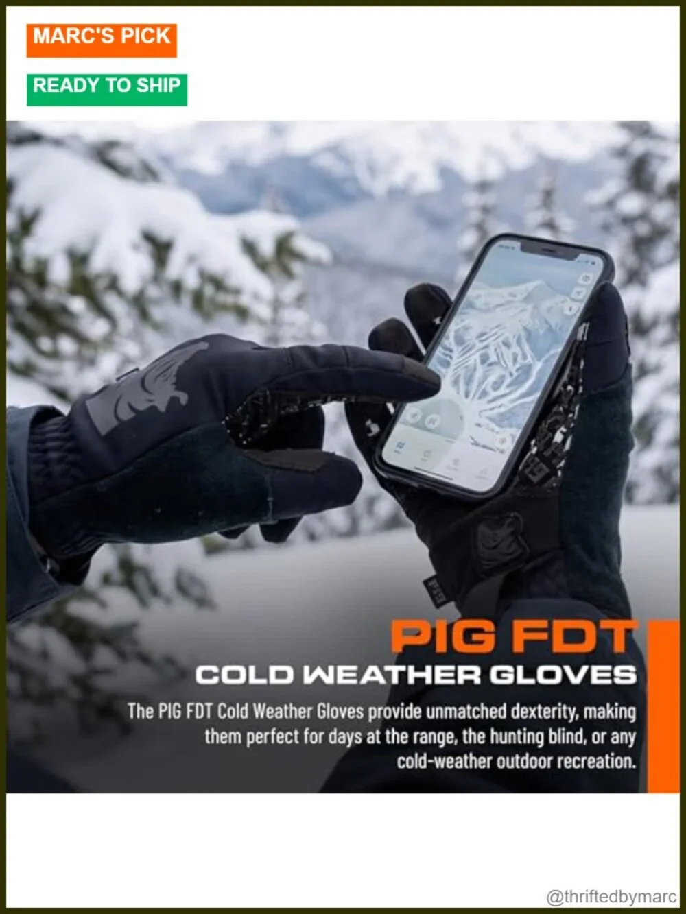 Full Dexterity Cold Weather Gloves with Touchscreen, 1 Pair